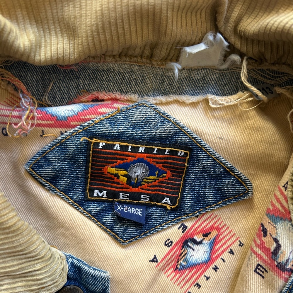 Vintage Faded & Distressed Denim Blue Jacket - Picture 3 of 12